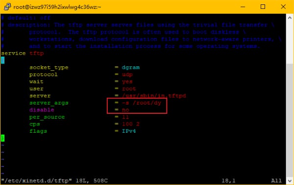 Configuring TFTP server in CentOS