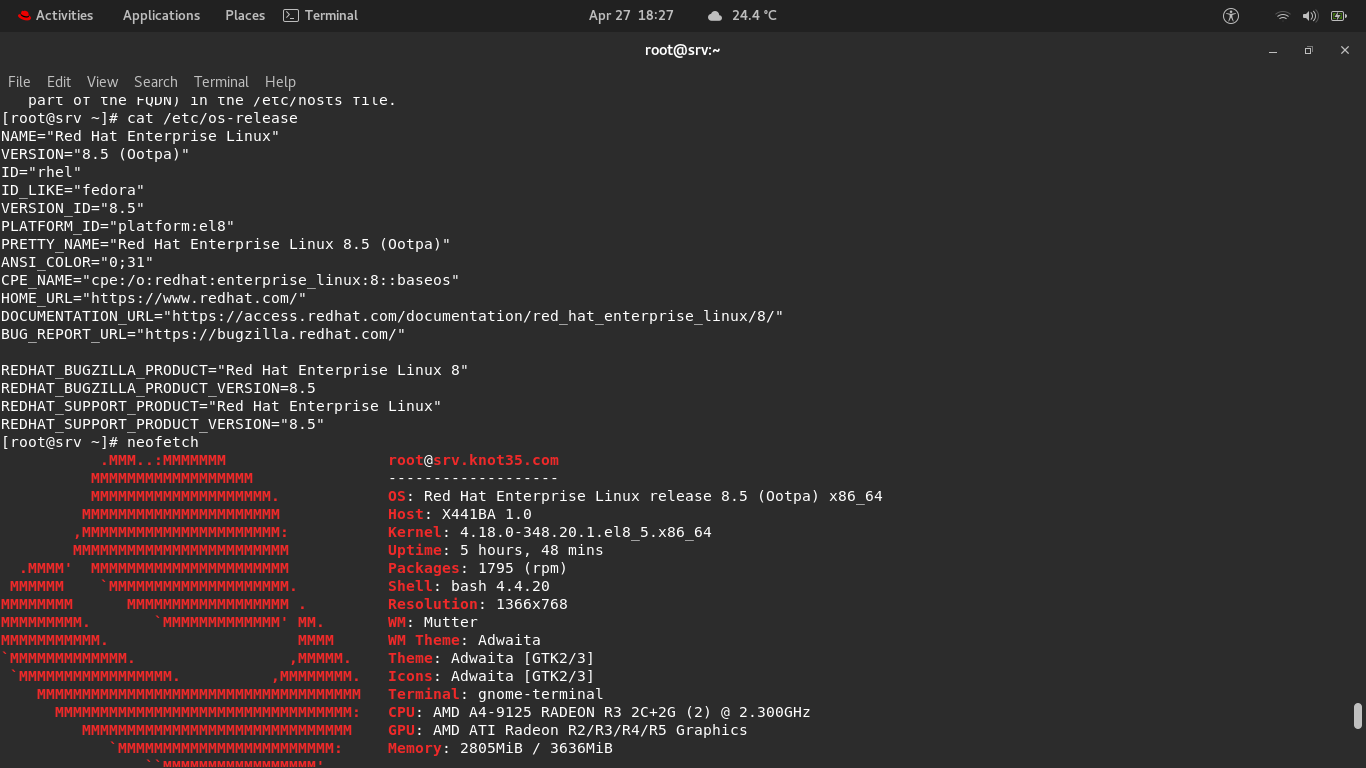 Red Hat Enterprise Linux 8.5 (RHEL)