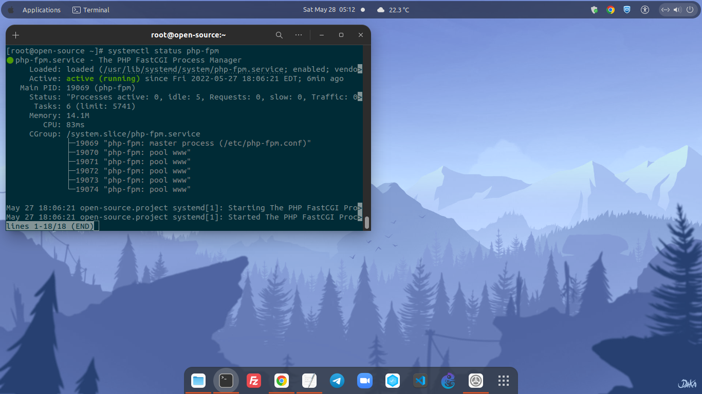 Check Status of PHP-FPM Service State via Command Line