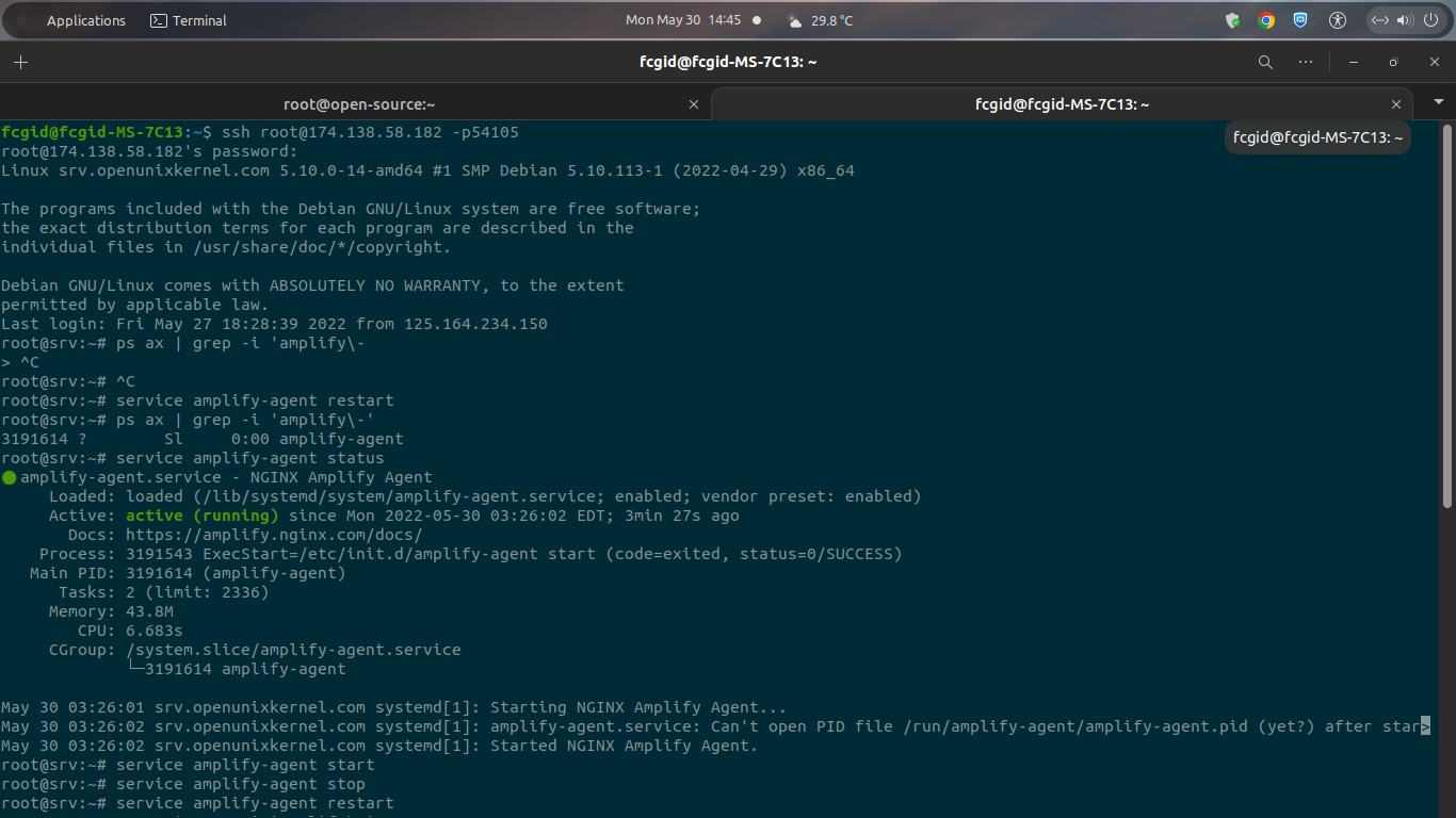 Installing NGINX Amplify Monitoring Agent on Debian 11 "bullseye"
