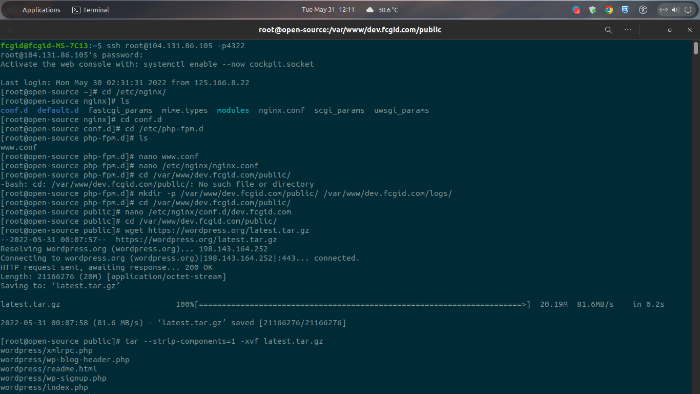 Setting up NGINX Serverblock on CentOS Stream 9