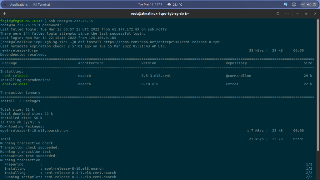 Install EPEL and REMI Repositories Install EPEL and REMI Repositories