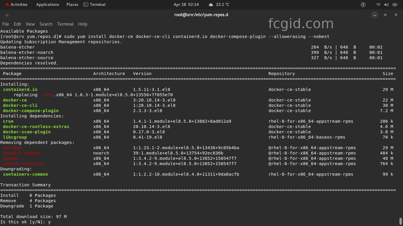 Installing Docker Engine on Red Hat Enterprise Linux 8.5 (RHEL)
