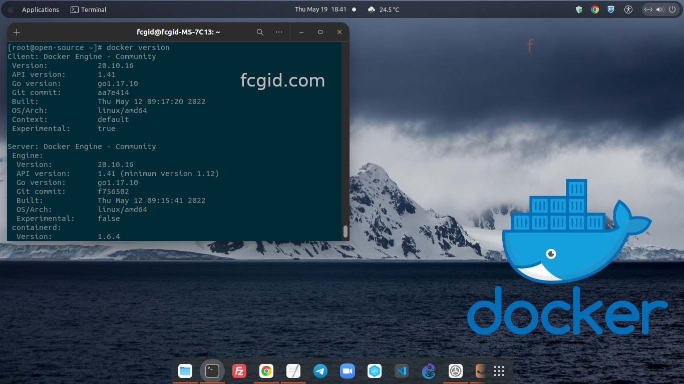 Docker on Rocky Linux 8.5 (Green Obsidian)